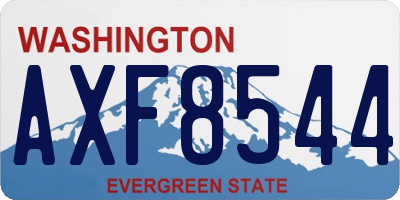 WA license plate AXF8544