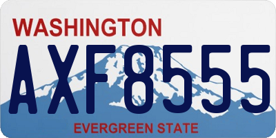 WA license plate AXF8555