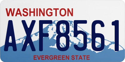 WA license plate AXF8561