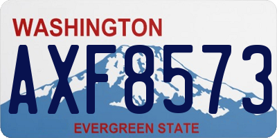 WA license plate AXF8573