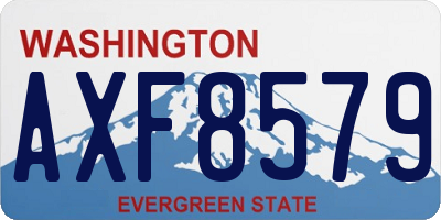 WA license plate AXF8579