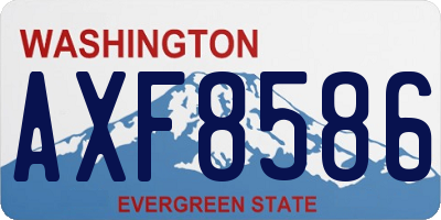 WA license plate AXF8586