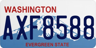 WA license plate AXF8588
