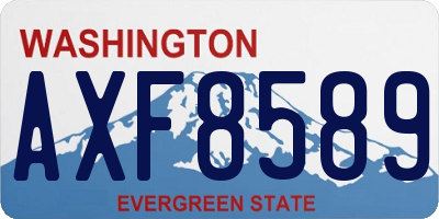 WA license plate AXF8589