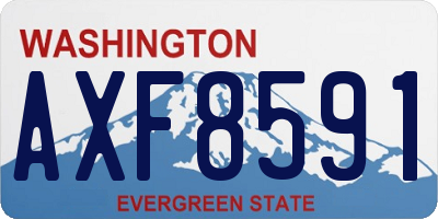 WA license plate AXF8591