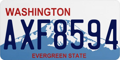 WA license plate AXF8594