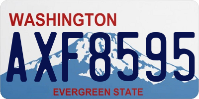 WA license plate AXF8595