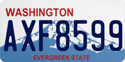 WA license plate AXF8599