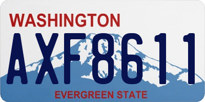 WA license plate AXF8611