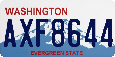 WA license plate AXF8644