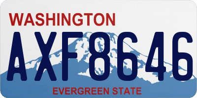 WA license plate AXF8646
