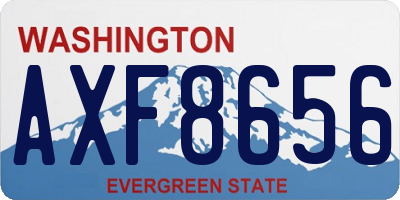 WA license plate AXF8656