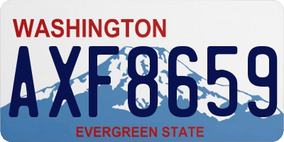 WA license plate AXF8659