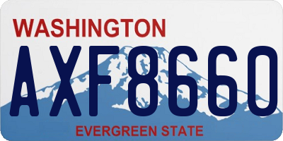WA license plate AXF8660