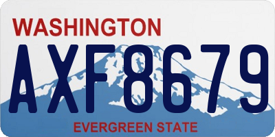 WA license plate AXF8679
