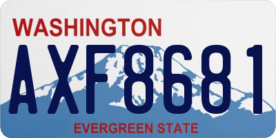 WA license plate AXF8681