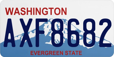 WA license plate AXF8682