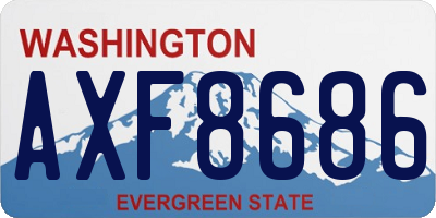 WA license plate AXF8686