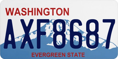 WA license plate AXF8687