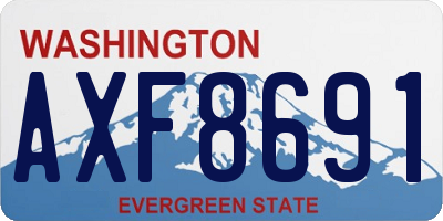 WA license plate AXF8691