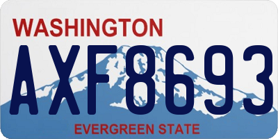 WA license plate AXF8693
