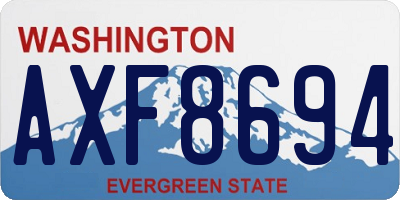 WA license plate AXF8694