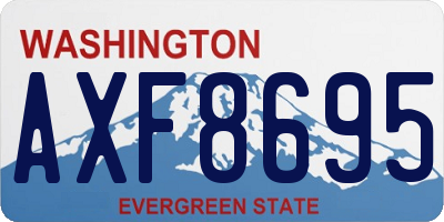 WA license plate AXF8695