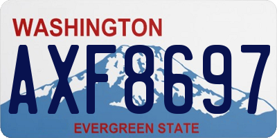WA license plate AXF8697