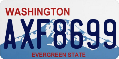 WA license plate AXF8699