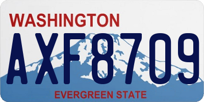 WA license plate AXF8709