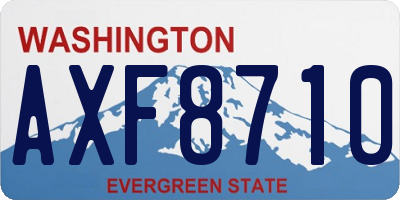 WA license plate AXF8710