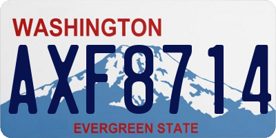 WA license plate AXF8714