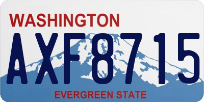 WA license plate AXF8715