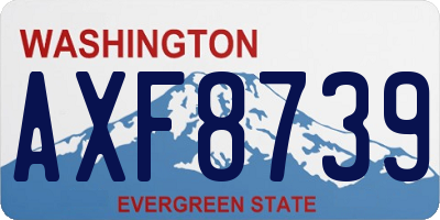 WA license plate AXF8739