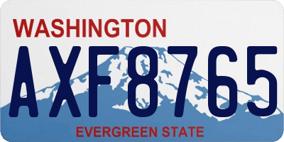 WA license plate AXF8765