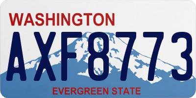 WA license plate AXF8773
