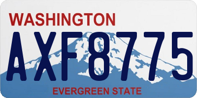 WA license plate AXF8775
