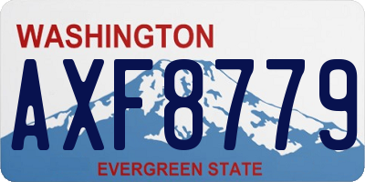 WA license plate AXF8779