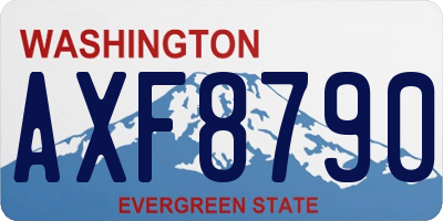 WA license plate AXF8790