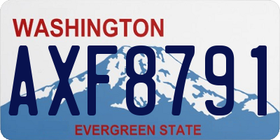 WA license plate AXF8791