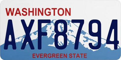 WA license plate AXF8794