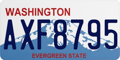 WA license plate AXF8795