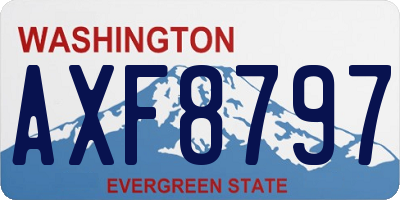 WA license plate AXF8797