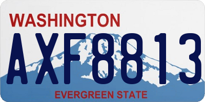 WA license plate AXF8813