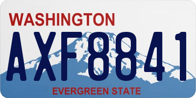 WA license plate AXF8841