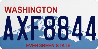 WA license plate AXF8844