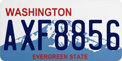 WA license plate AXF8856