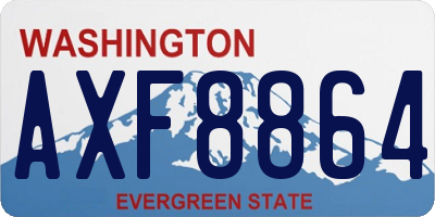 WA license plate AXF8864