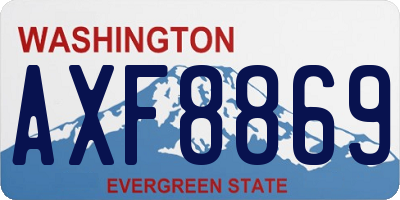 WA license plate AXF8869