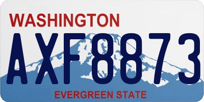 WA license plate AXF8873
